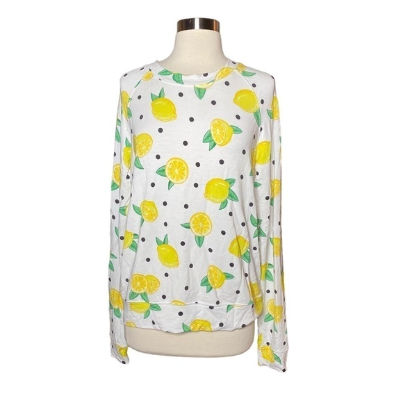 Stripe & Stare Tops - Stripe & Stare Lemon Print Long Sleeve Top